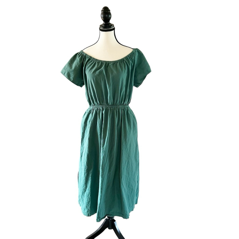 Universal Thread Green Cotton Dress Size L Flowy Lightweight Spring Summer